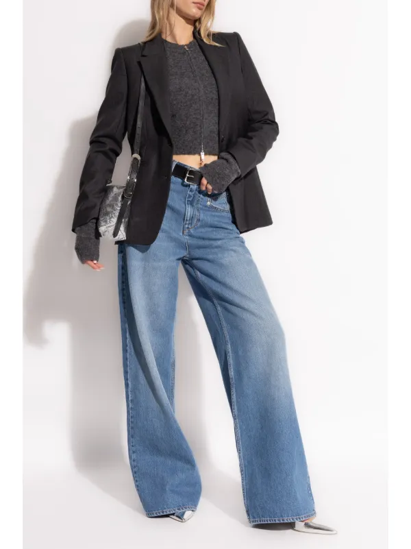 アウターその他 ISABEL MARANT Woman Blazer Grey 1 VE0159FBA3F04I 02AN ISABEL MARANT Robine double-breasted herringbone wool-blend