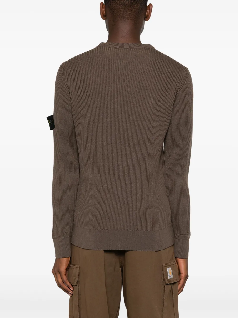 Stone Island Trui met Compass-logopatch Bruin