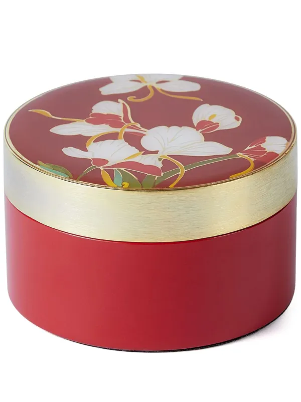 小物入れ Shanghai Tang Shanghai Tang Boîte à Émail Ginger Flower (11,5 cm) | Rouge