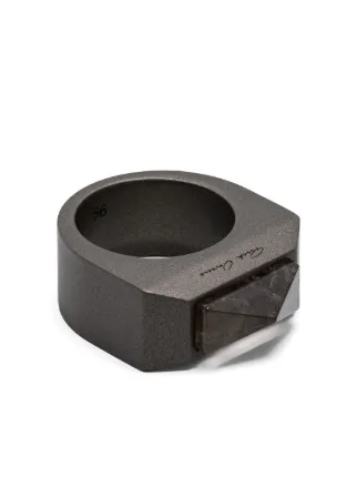 大人気! RICK OWENS Pyramid リング パラジウム ユニセックス Silver Hollywood Pyramid Ring by Rick Owens on Sale