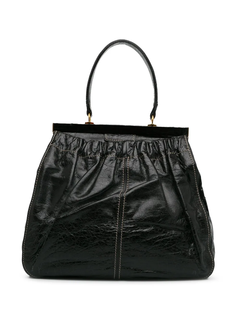 Miu Miu Pre-Owned 2010-2020 Vitello Lux Frame tote bag - Zwart