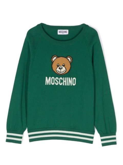 Moschino Kids intarsia-knit logo sweatshirt