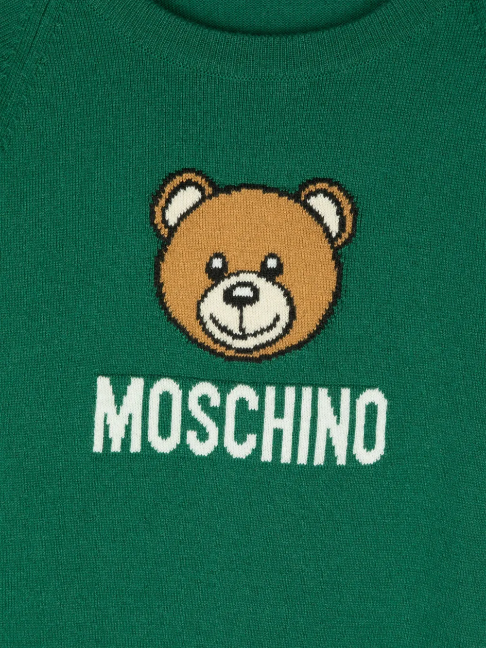Moschino Kids Intarsia sweater Groen