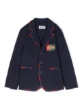Moschino Kids logo-tag jacket - Blue