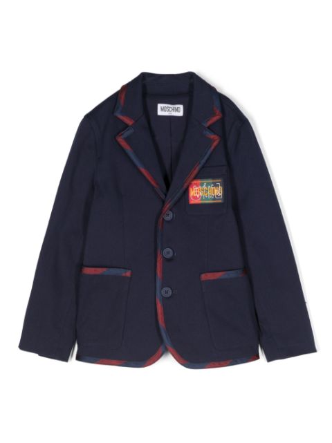 Moschino Kids logo-tag jacket