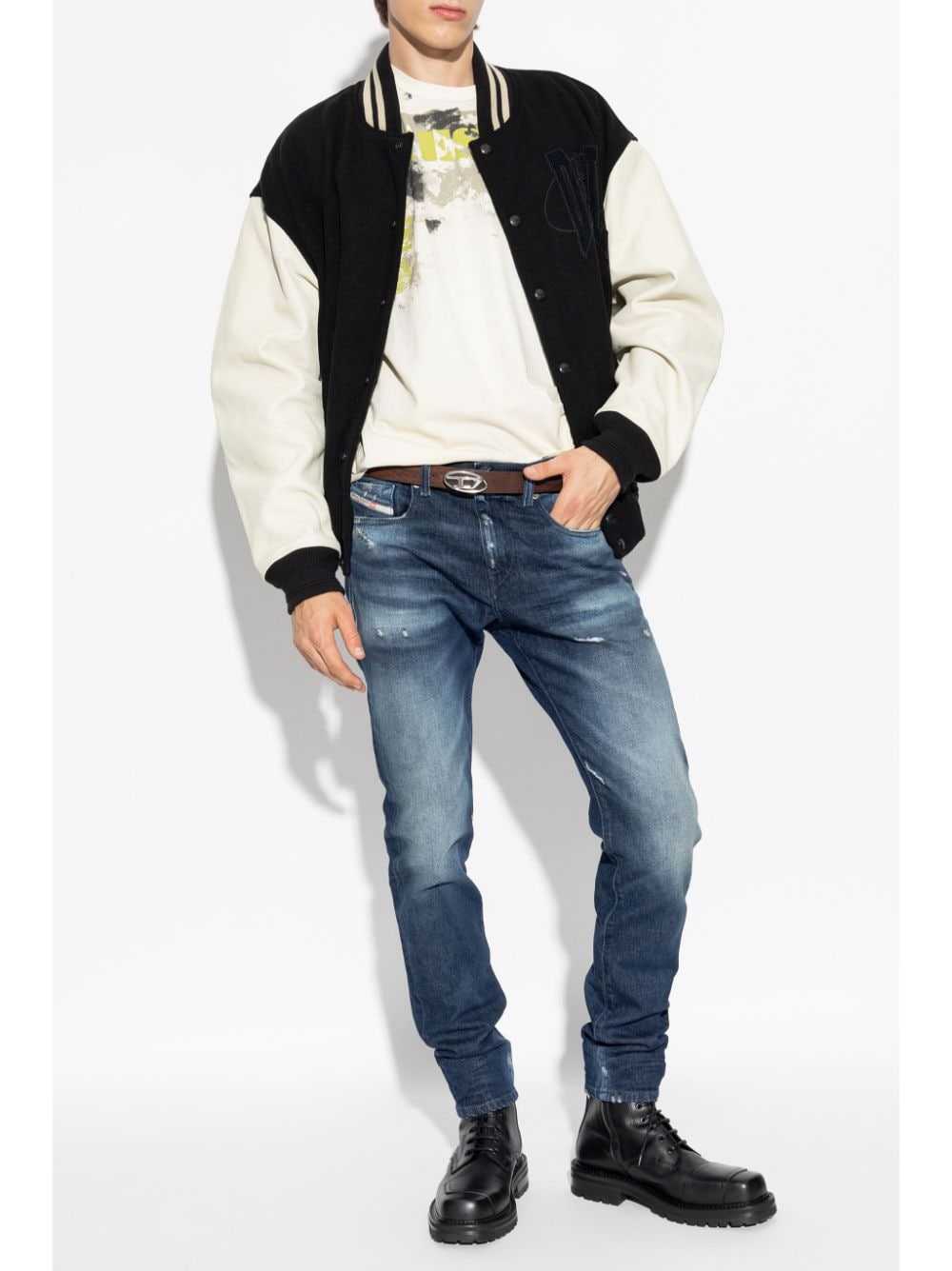 Diesel L-Nyman bomber jacket - Zwart