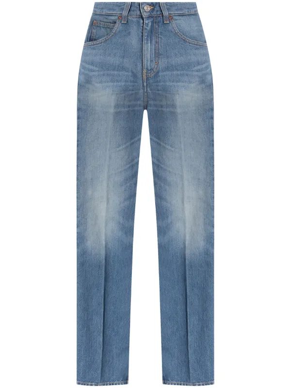 【関税込み】Victoria Beckham ブルー Julia ジーンズ Julia High Waisted Jean In Mid Blue | Designer Jeans