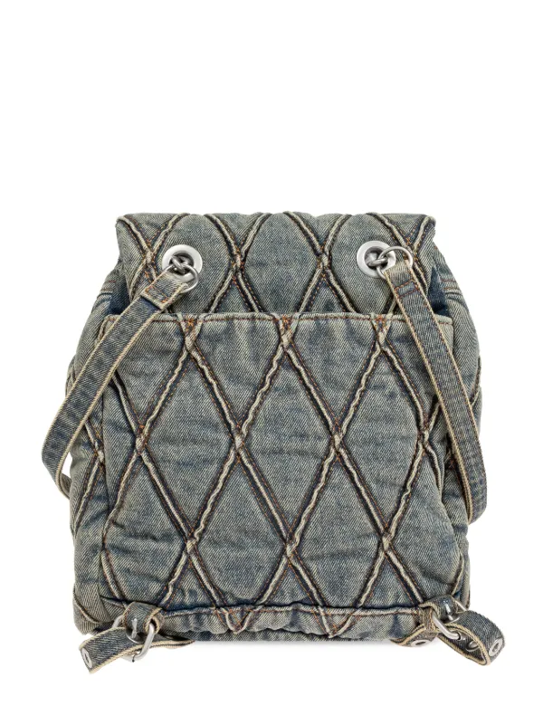 Diesel Charm D Denim Backpack Blue FARFETCH UZ