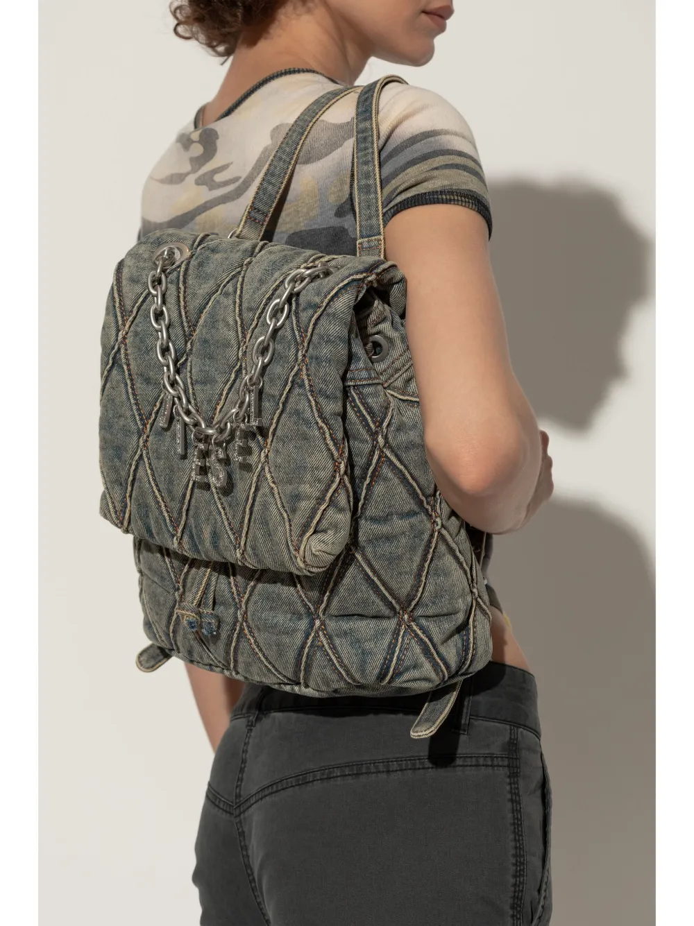Affordable Diesel Charm-D denim backpack Women