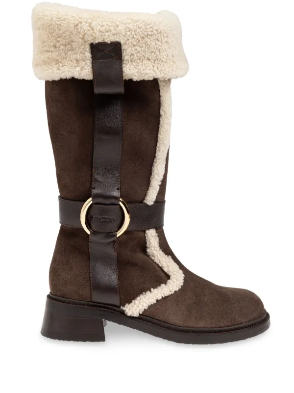 See By Chloe New Ring Boots Brown FARFETCH