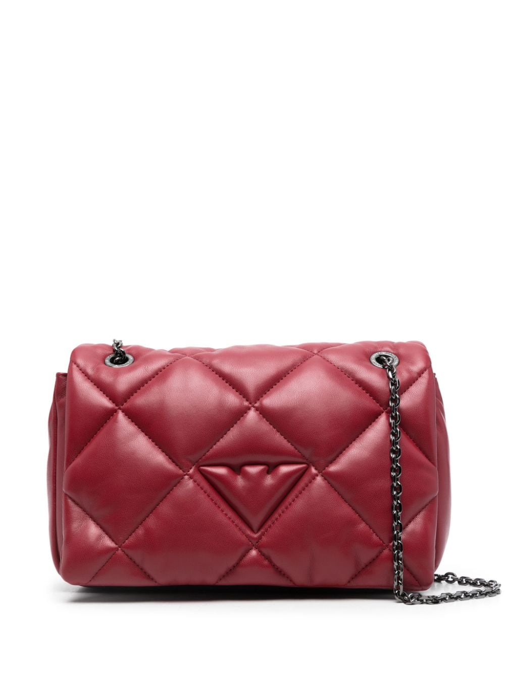 Shop Emporio Armani Logo-appliqué Shoulder Bag In Red