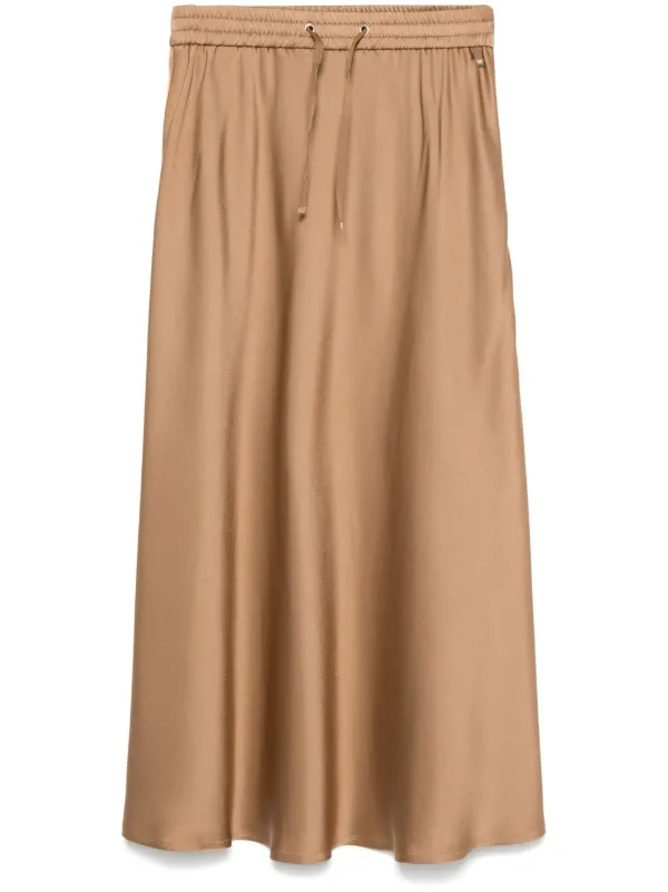 Herno サテン マキシスカート | ブラウン | FARFETCH JP
