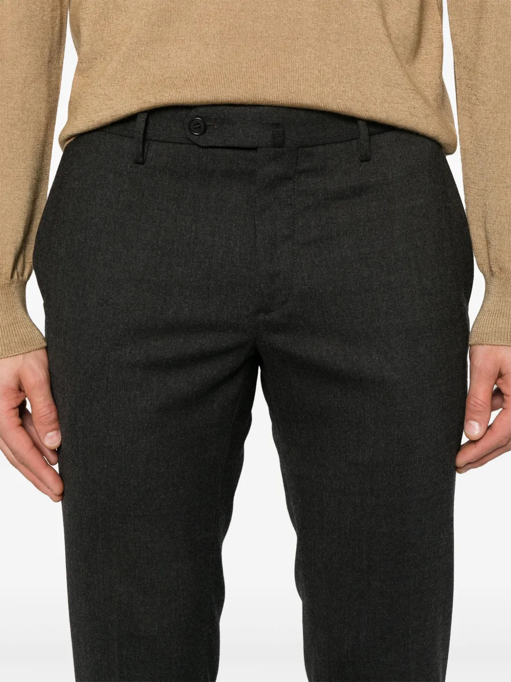 Incotex Broek met toelopende pijpen Grijs