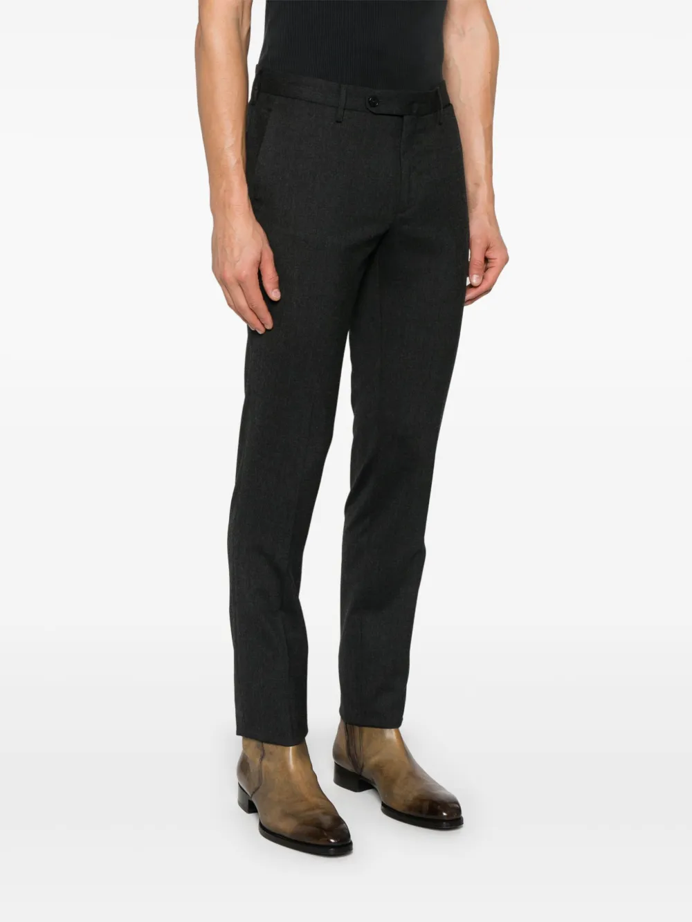 Incotex Broek met toelopende pijpen Grijs