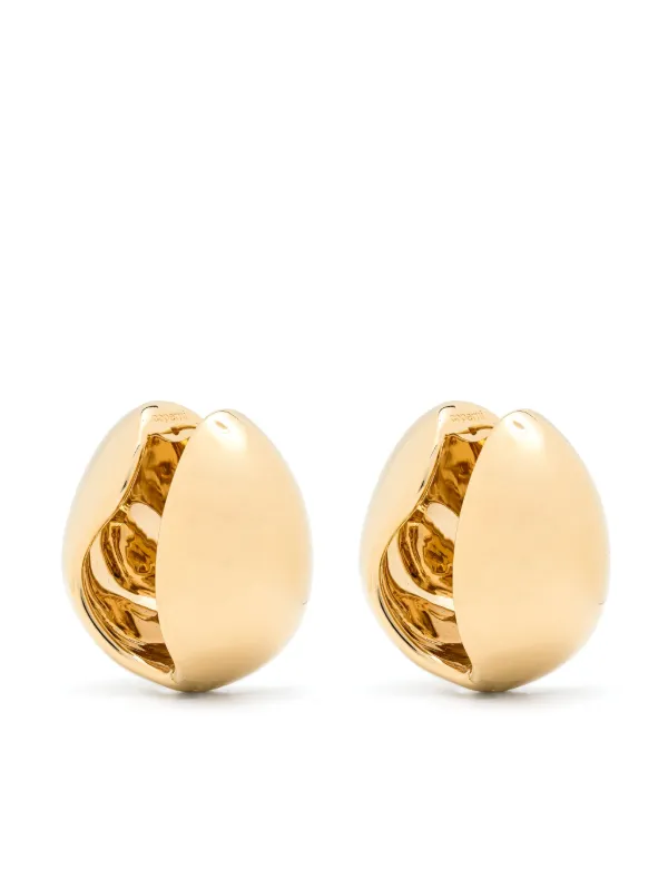 Coperni XL Logo Creole Earrings Gold FARFETCH