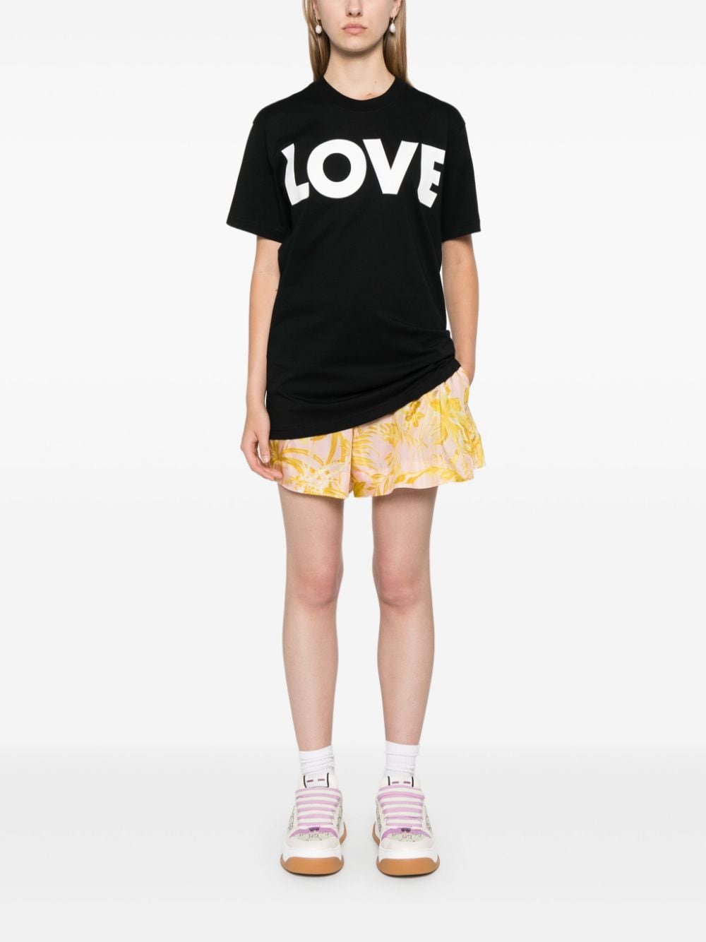 Moschino T-shirt met print - Zwart