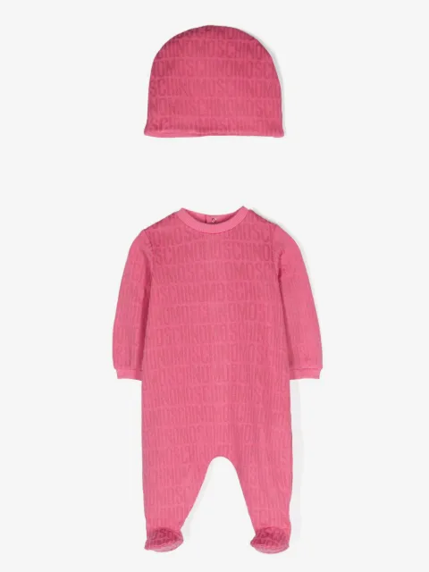 Moschino Kids logo-jacquard pajamas
