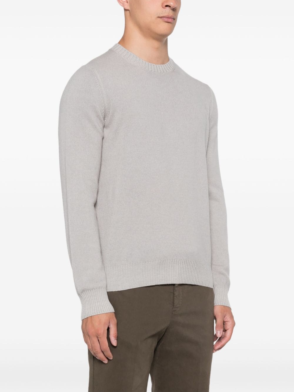 Shop Fileria Fine-knit Jumper In Grey