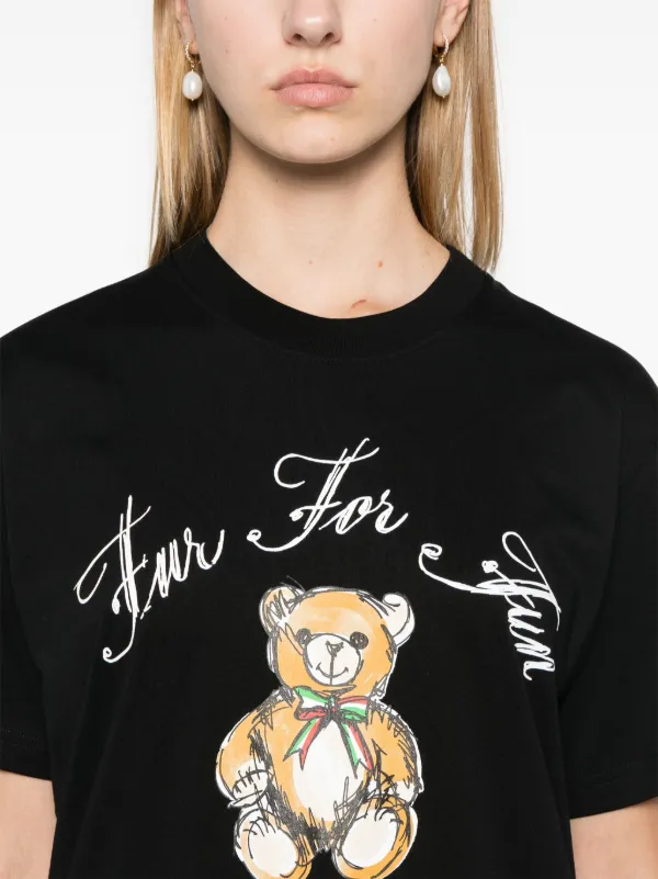 Moschino Teddy Bear T shirt Black FARFETCH HK