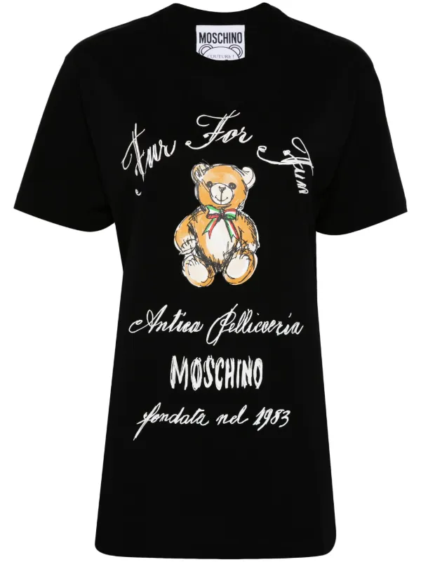 Moschino Teddy Bear T shirt Black FARFETCH HK