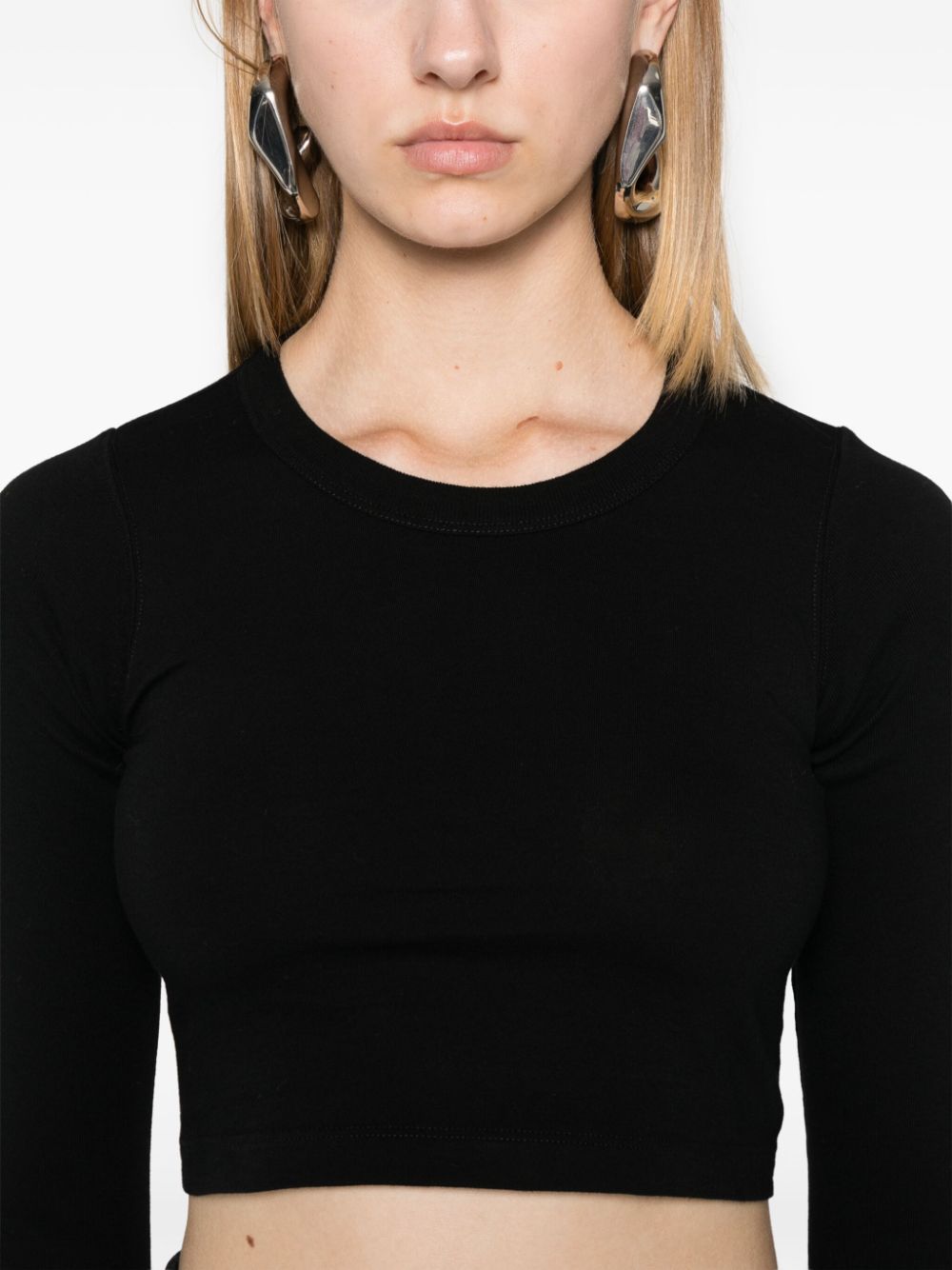 Shop Rick Owens Cropped Top In Black