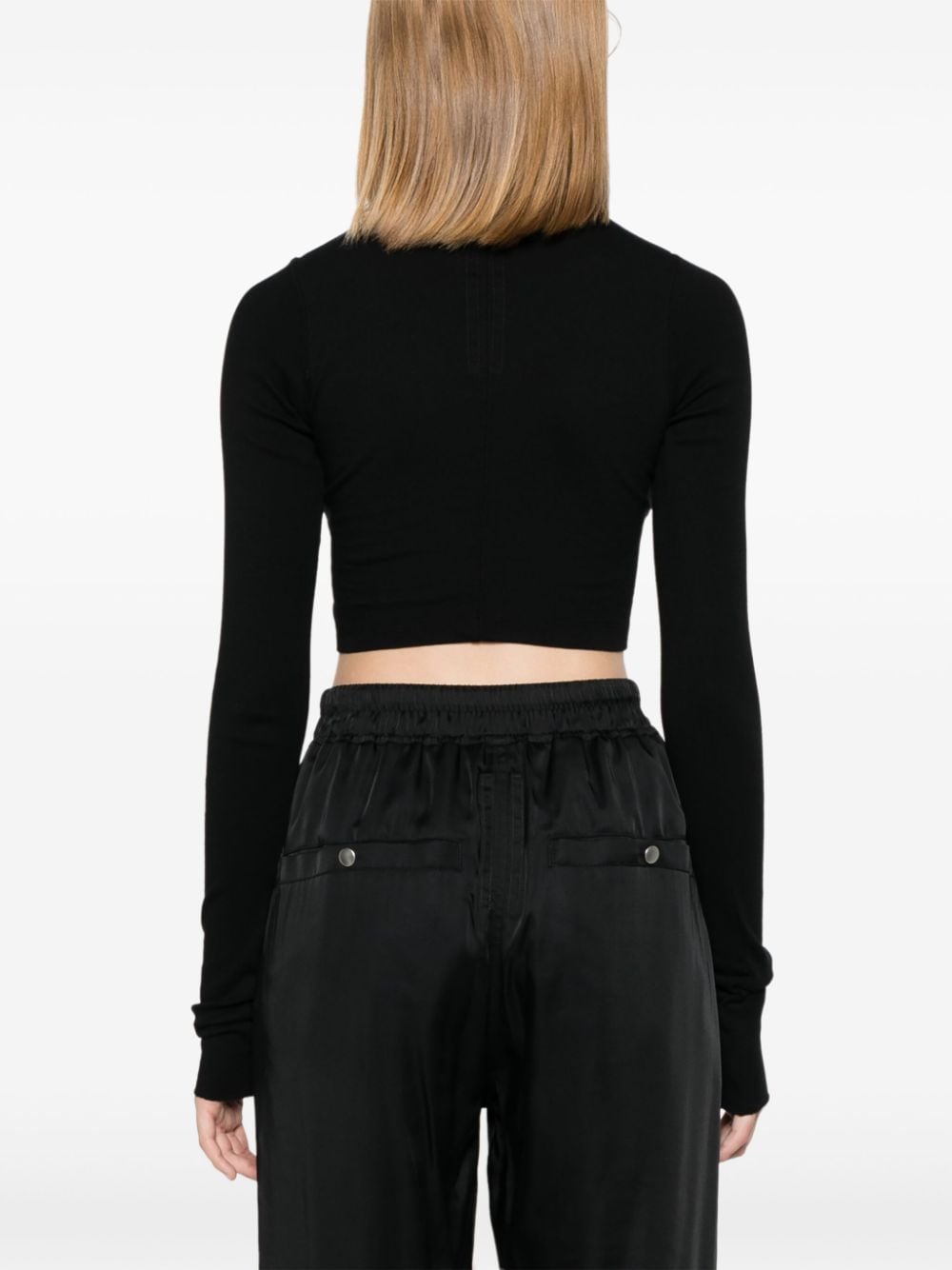 Shop Rick Owens Cropped Top In Black