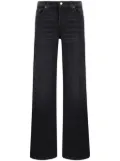 RE/DONE logo-patch wide-leg jeans - Black