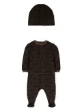 Moschino Kids logo-jacquard pajamas - Brown