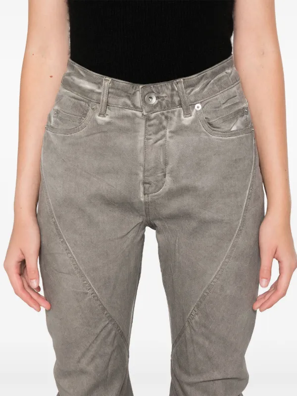Rick Owens DRKSHDW ジップアップデニムオーバーオール グレー Rick Owens DRKSHDW ジップアップデニムオーバーオール グレー