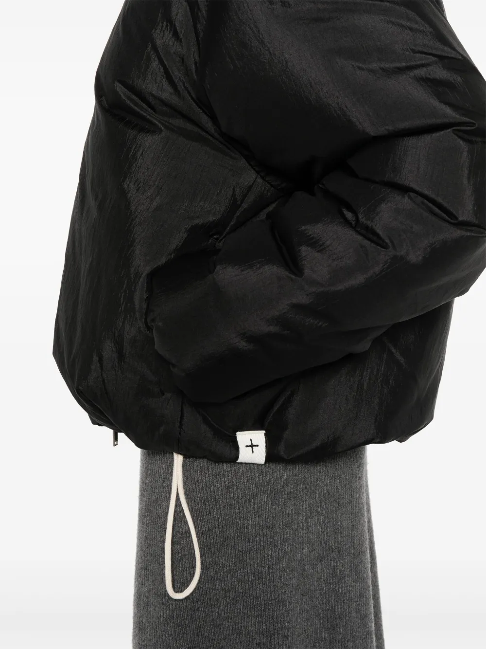 Jil Sander Donsjack met capuchon Zwart