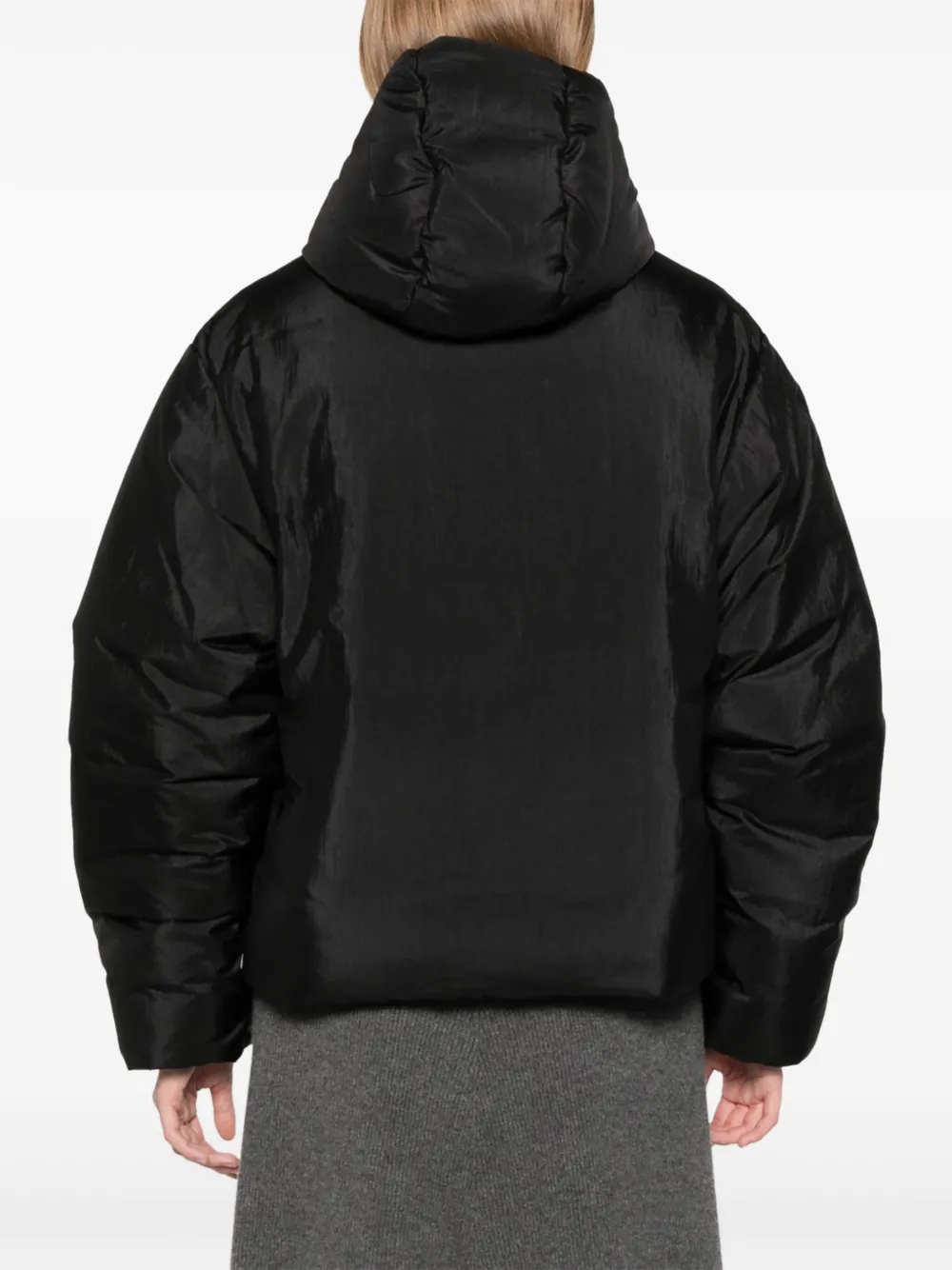 Jil Sander Hooded Puffer Jacket | Black | FARFETCH