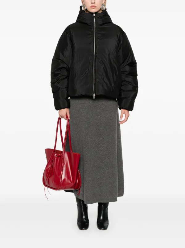 Jil Sander フーデッド パデッドジャケット | ブラック | FARFETCH JP