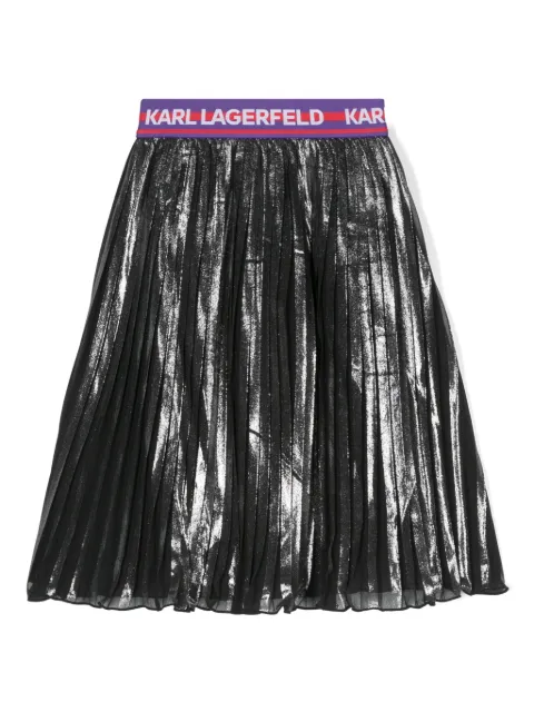 Karl Lagerfeld Kids logo-waistband midi skirt