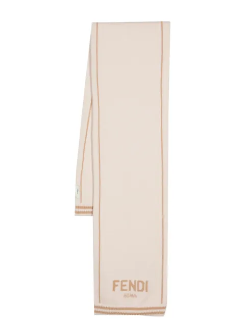 Fendi Kids logo-jacquard scarf
