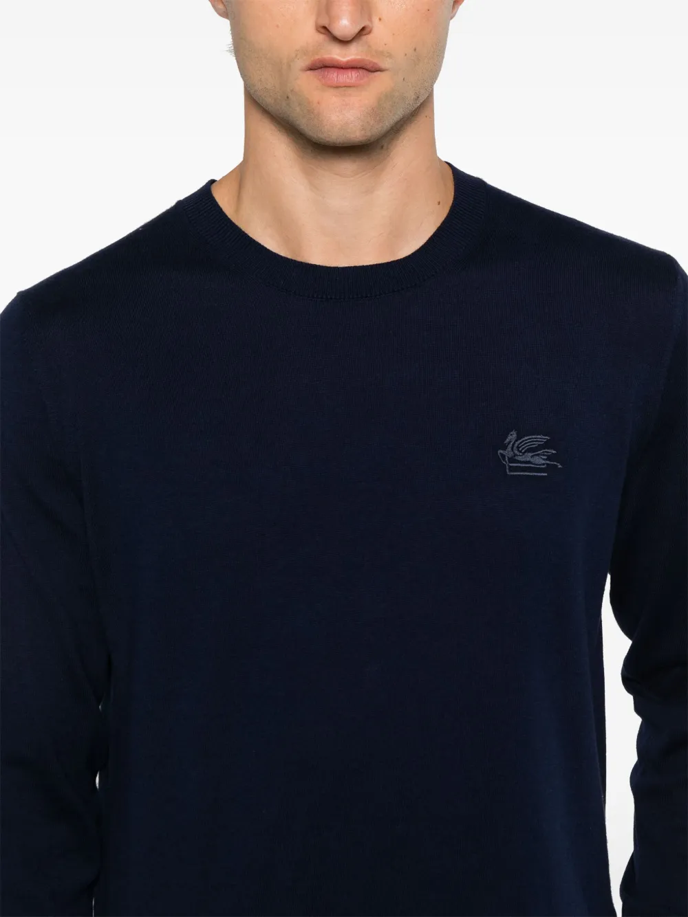 ETRO Trui met Pegaso-patroon Blauw