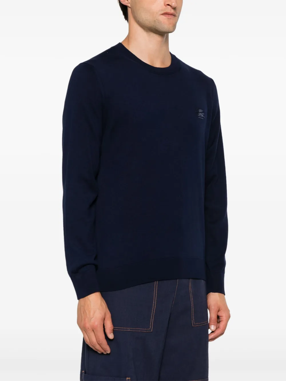 ETRO Trui met Pegaso-patroon Blauw