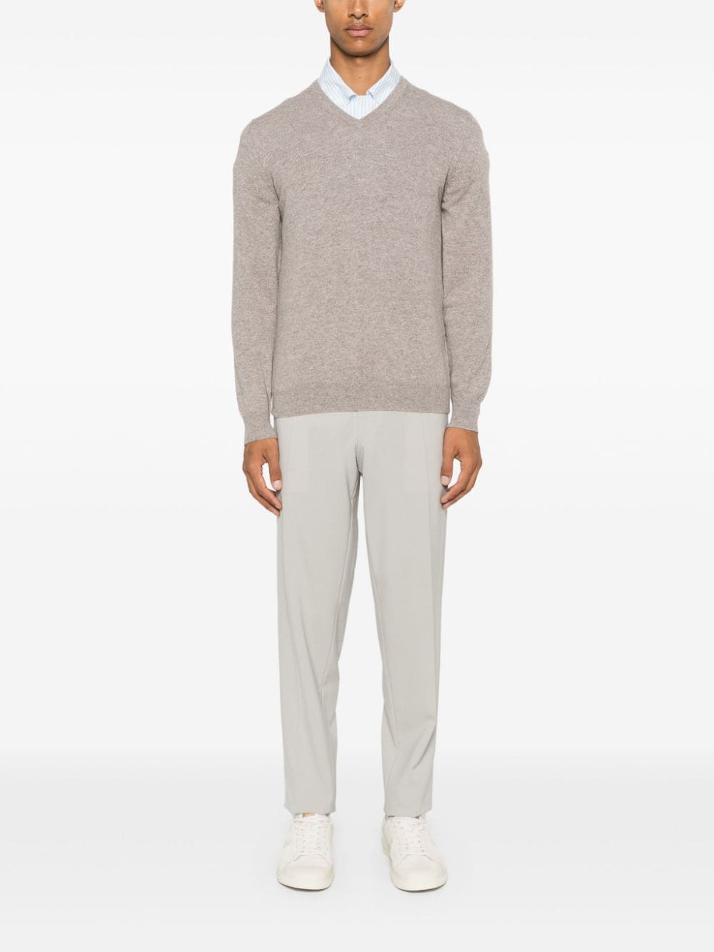 Shop Fedeli Cashmere Sweater In Neutrals