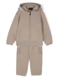 Emporio Armani Kids logo-tape tracksuit - Brown