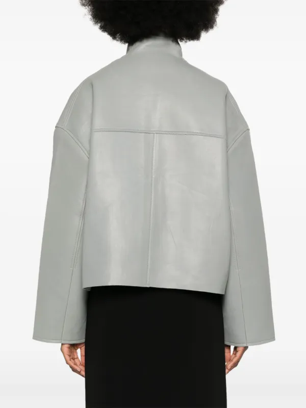 REMAIN Bonded Leather Jacket | Grey | FARFETCH JO