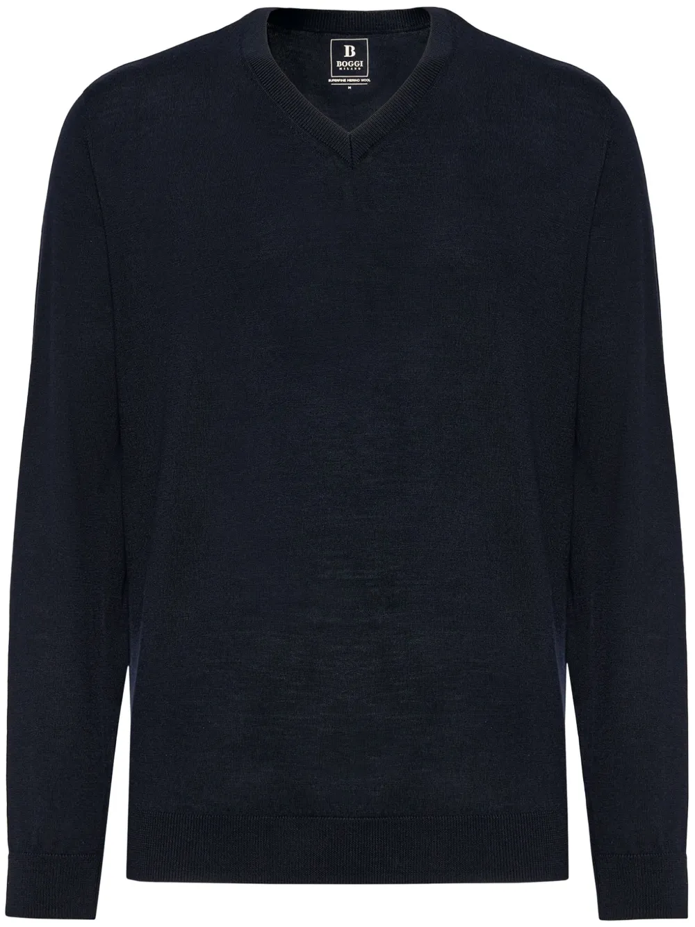 Boggi Milano merino-wool V-neck sweater | Blue | Image 1