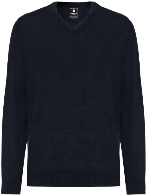 Boggi Milano merino-wool V-neck sweater