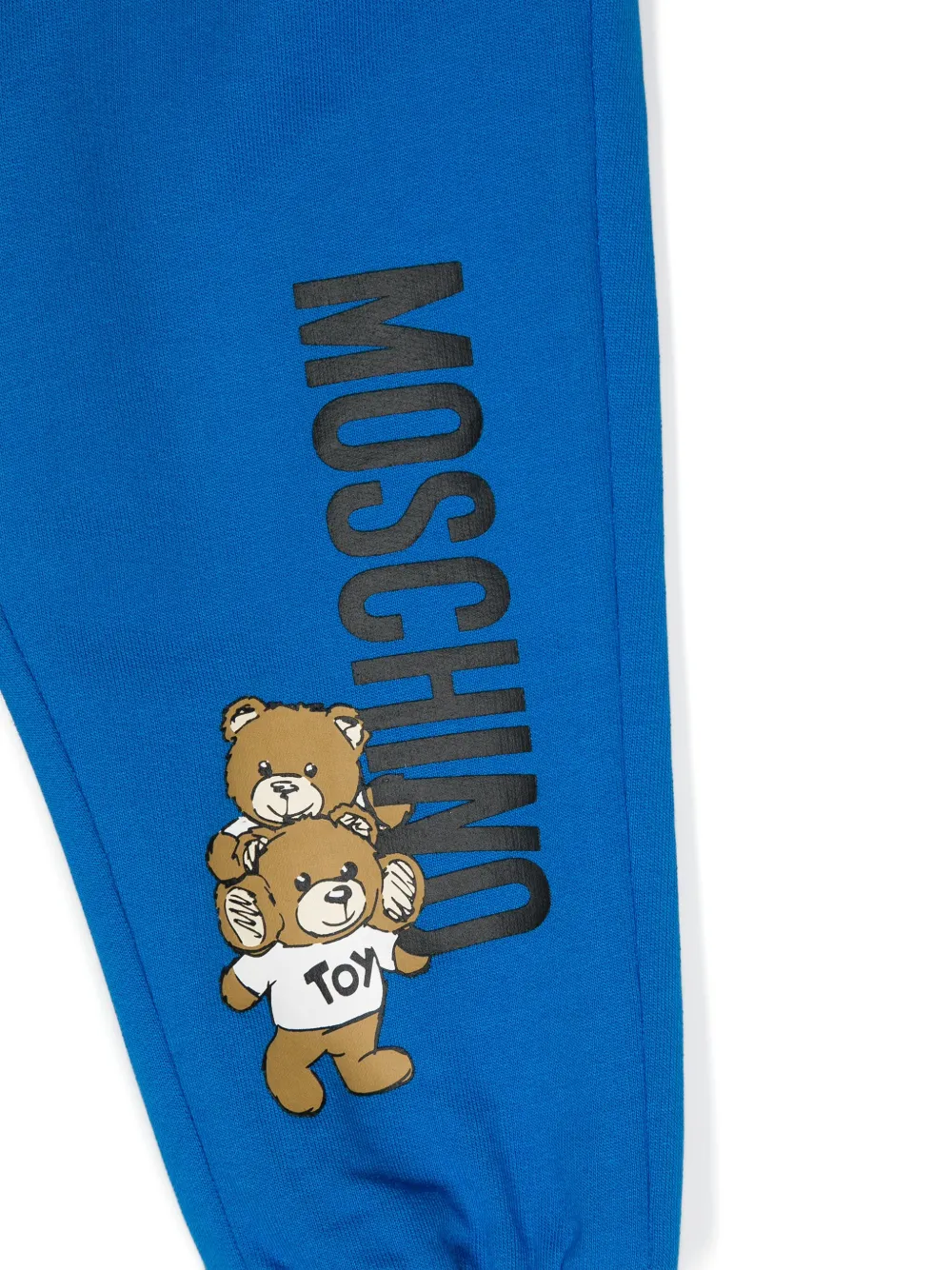Moschino Kids Trainingsbroek met teddybeerprint Blauw