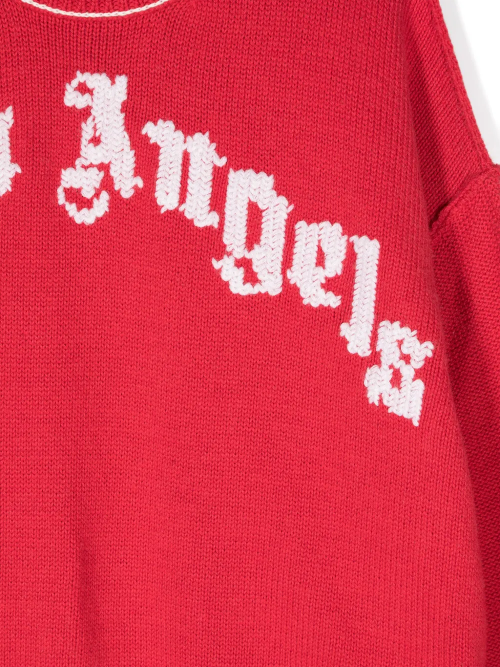 Palm Angels Kids Trui met geborduurd logo Rood