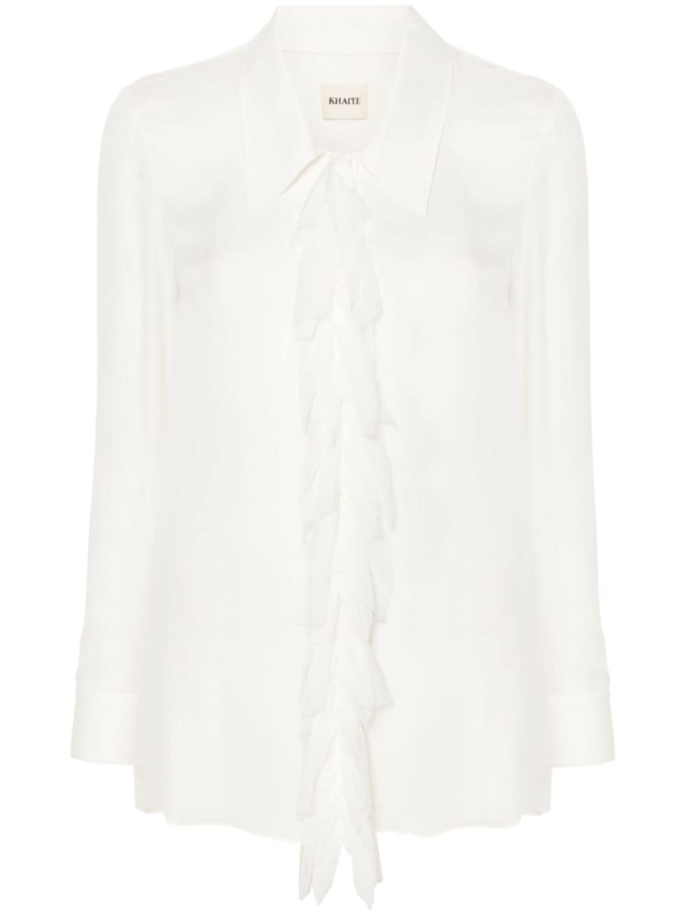 Shop Khaite Luka Shirt In Neutrals