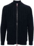 Kiton cable-knit cardigan - Blue