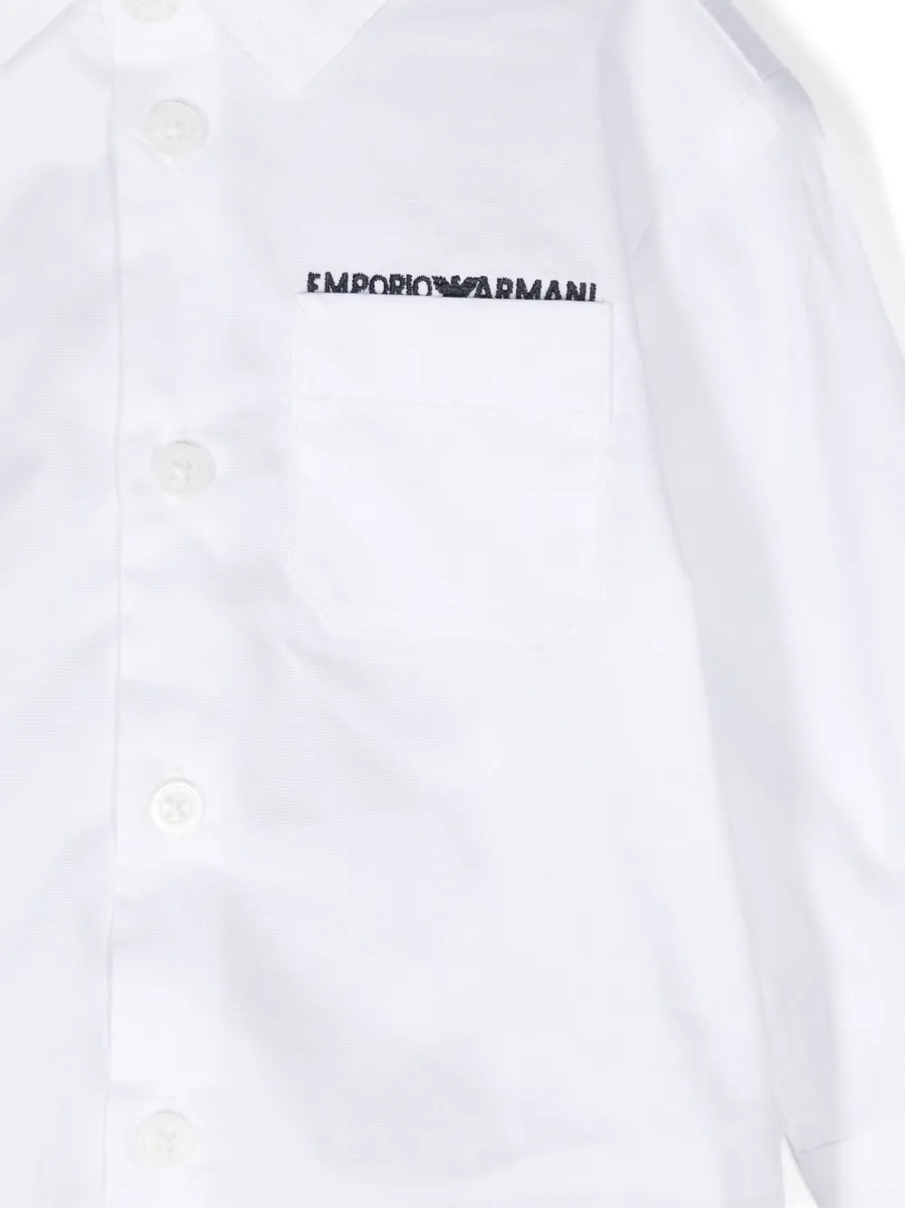 Emporio Armani Kids Shirt met geborduurd logo Wit