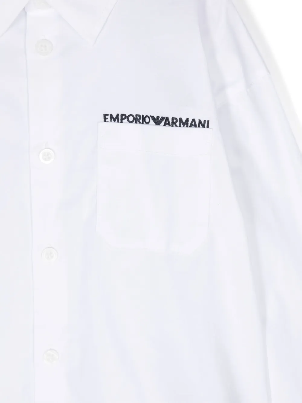Emporio Armani Kids Shirt met geborduurd logo Wit