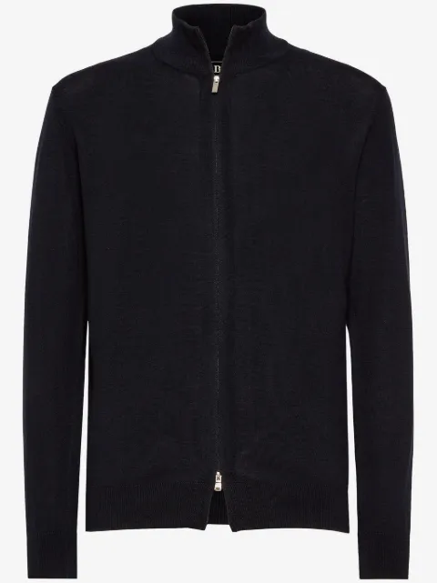 Boggi Milano merino-wool zip cardigan