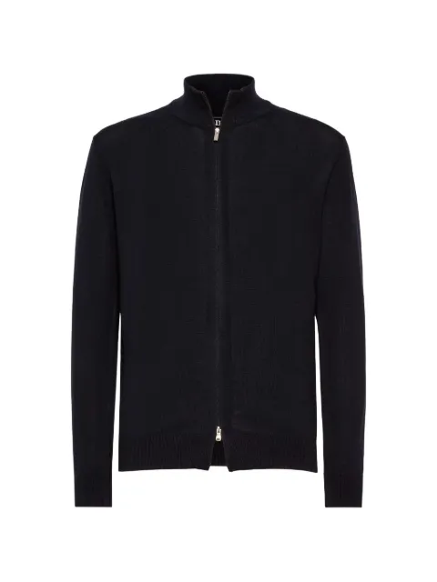 Boggi Milano merino-wool zip cardigan