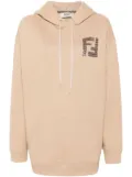 FENDI sequinned-FF hoodie - Brown